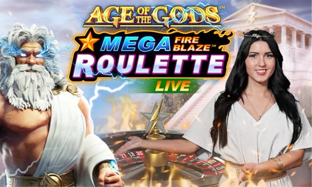 Mega Fire Blaze Age of the Gods Roulette Live No JP